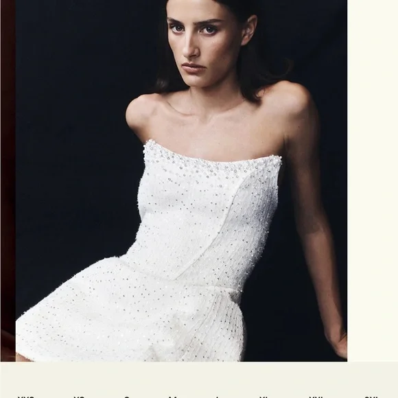 Tweed Corset Mini Dress - White - Picture 2 of 6